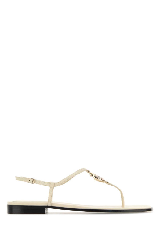 Ivory leather thong sandals GUCCI (853759A3N00)