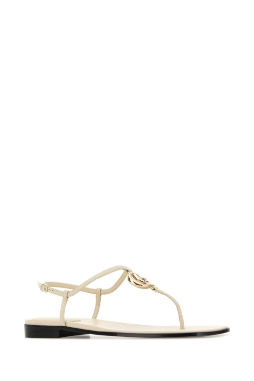 Ivory leather thong sandals GUCCI (853759A3N00)
