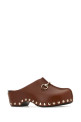 Brown leather clogs GUCCI (854409AAF9G)