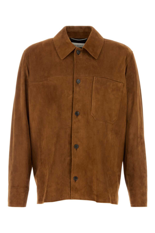 Caramel suede jacket SAINT LAURENT (861396YCUM2)