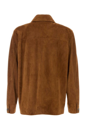 Caramel suede jacket SAINT LAURENT (861396YCUM2)