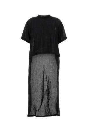 Black cotton blend t-shirt Black BALENCIAGA (871740TUVC9)