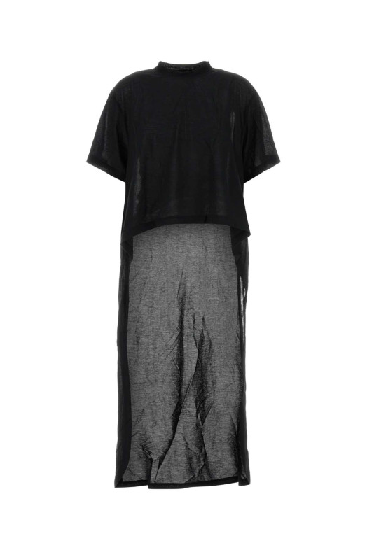 Black cotton blend t-shirt Black BALENCIAGA (871740TUVC9)