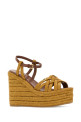 Mustard raffia VLogo Signature wedges VALENTINO GARAVANI (8W2S0PA0AQW)