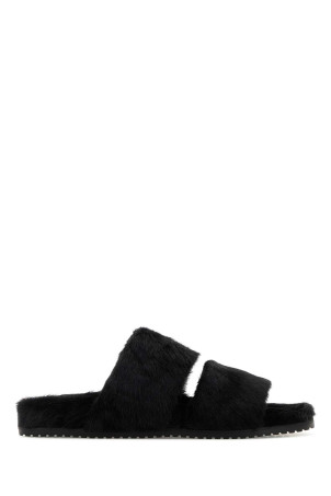 Black calf hair DG Casual slippers Black DOLCE & GABBANA (A80574A0089)