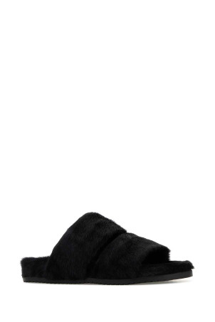 Black calf hair DG Casual slippers Black DOLCE & GABBANA (A80574A0089)