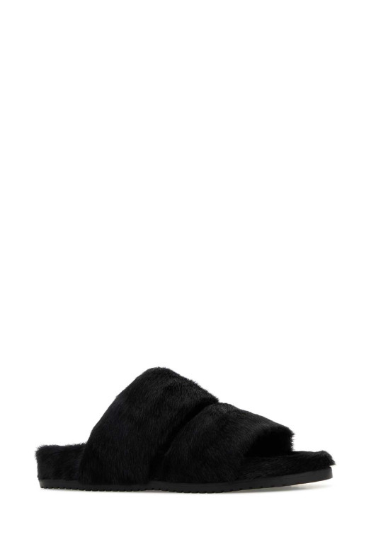 Black calf hair DG Casual slippers Black DOLCE & GABBANA (A80574A0089)