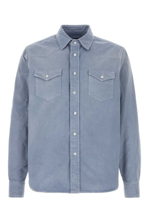 Powder blue gabardine shirt PRADA (GEC115SOOO18PF)