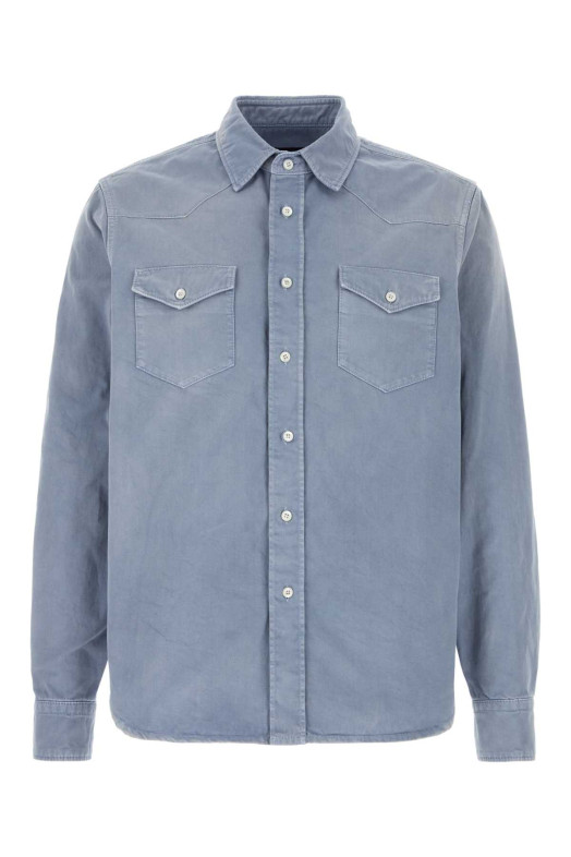 Powder blue gabardine shirt PRADA (GEC115SOOO18PF)