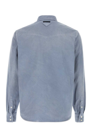 Powder blue gabardine shirt PRADA (GEC115SOOO18PF)