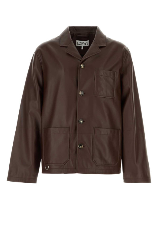 Chocolate leather jacket LOEWE (H526Y19LAZ)