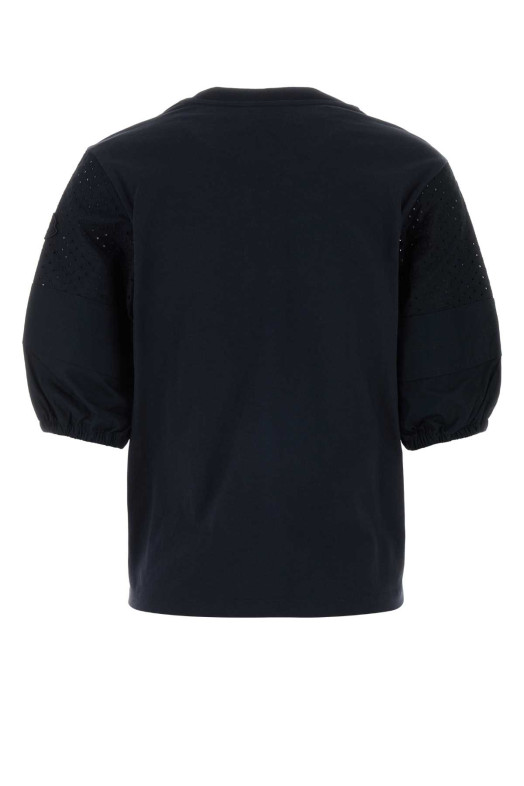 Navy blue cotton t-shirt Blue MONCLER (L10938C0004589AUO)