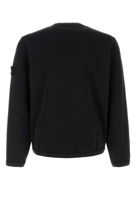 Black cotton sweatshirt Black STONE ISLAND (L1S156100011S0297)