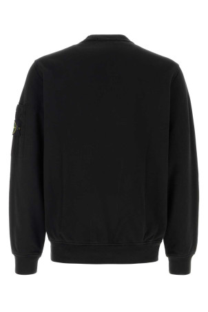 Black cotton sweatshirt Black STONE ISLAND (L1S156100019S0410)