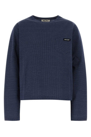 Two-tone jersey t-shirt MIU MIU (MJLA47SOOO19J4)