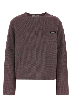 Two-tone jersey t-shirt MIU MIU (MJLA47SOOO19J4)