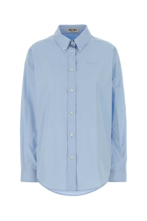Light-blue poplin shirt MIU MIU (MK1693SOOO19SE)