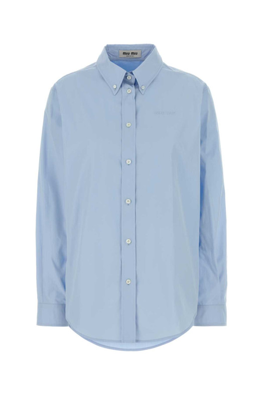 Light-blue poplin shirt MIU MIU (MK1693SOOO19SE)