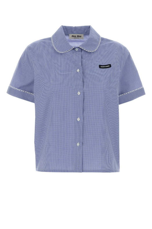 Embroidered cotton shirt MIU MIU (MK2016SOOO187G)