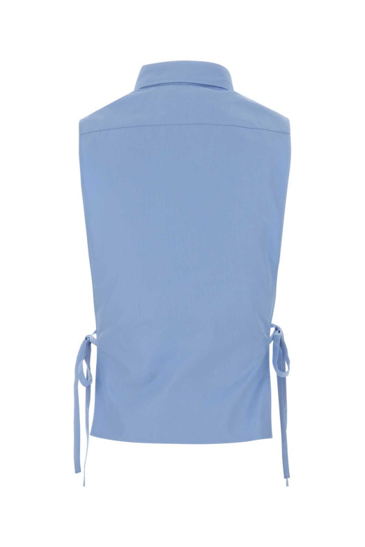 Cerulean blue poplin shirt MIU MIU (MK2024SOOO19SE)