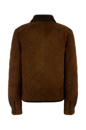 Brown suede jacket MIU MIU (MPV995SOOO104R)