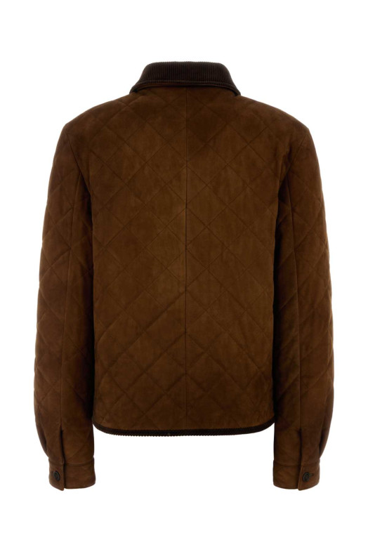 Brown suede jacket MIU MIU (MPV995SOOO104R)