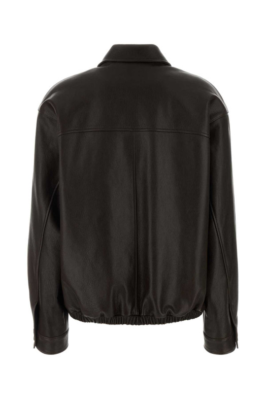 Brown leather jacket MIU MIU (MPW009SOOO19E6)
