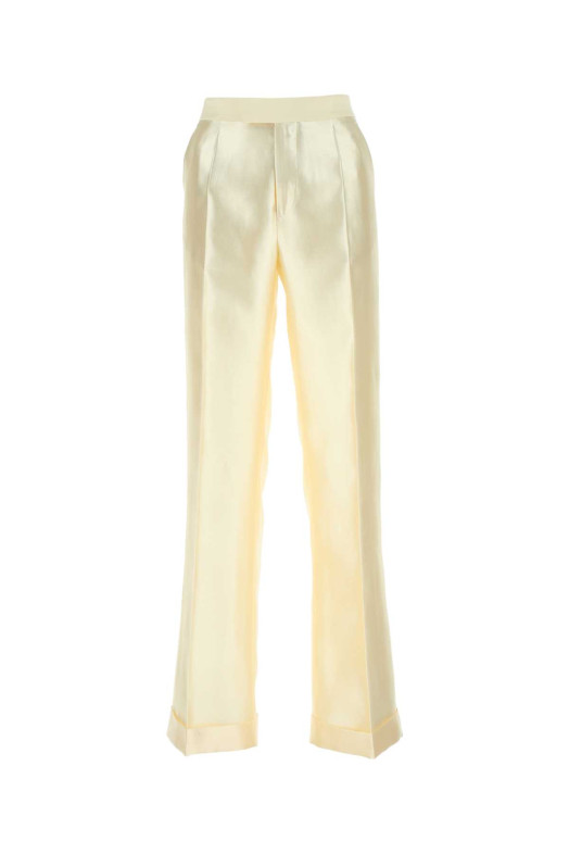 ivory viscosa blend wide-leg pant Black MAISON MARGIELA (S51KA0566S60540)