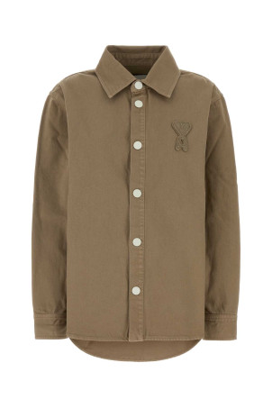 Cappuccino denim oversize shirt AMI (UJK897DE0126)