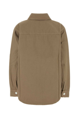 Cappuccino denim oversize shirt AMI (UJK897DE0126)
