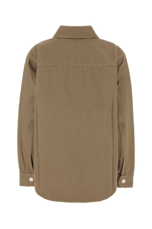 Cappuccino denim oversize shirt AMI (UJK897DE0126)