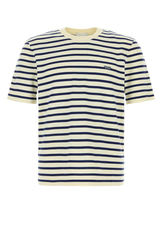 Embroidered cotton t-shirt PRADA (UMF260SOOO188X)