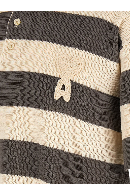 'Ami de Coeur' polo shirt Gray