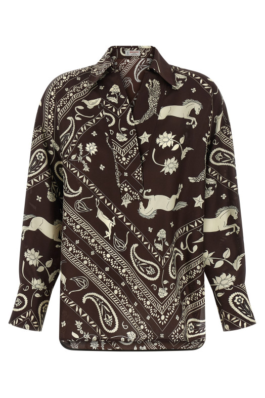 Printed blouse  Brown