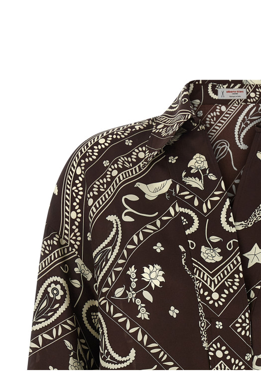 Printed blouse  Brown
