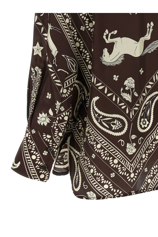 Printed blouse  Brown