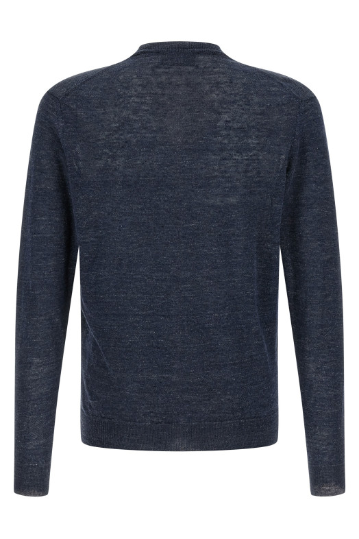 Linen silk cardigan Blue