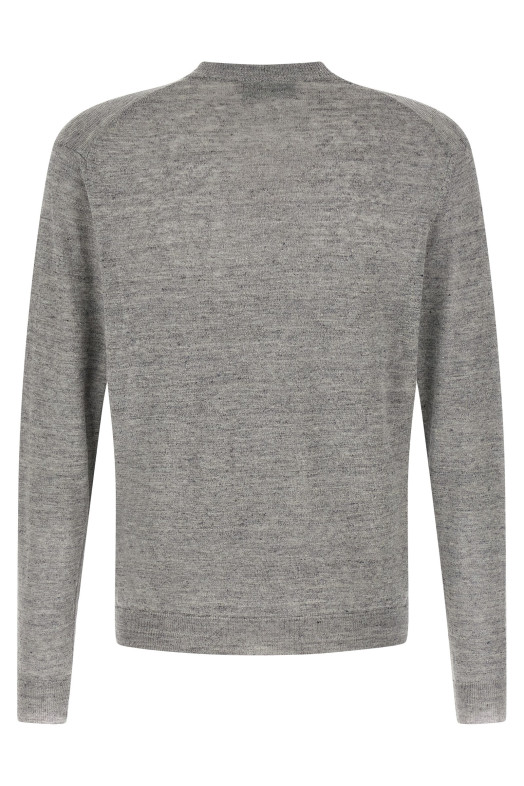 Linen silk cardigan Gray