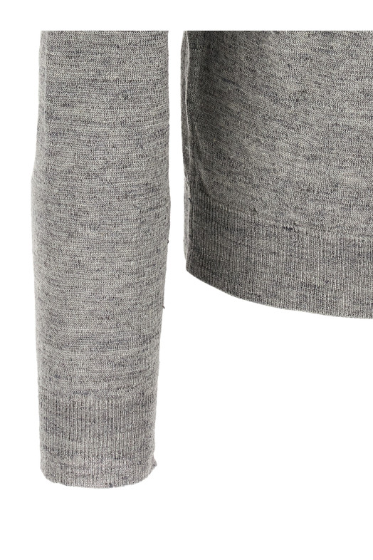 Linen silk cardigan Gray