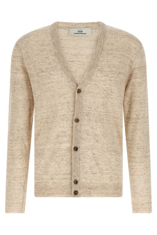 Linen silk cardigan Beige