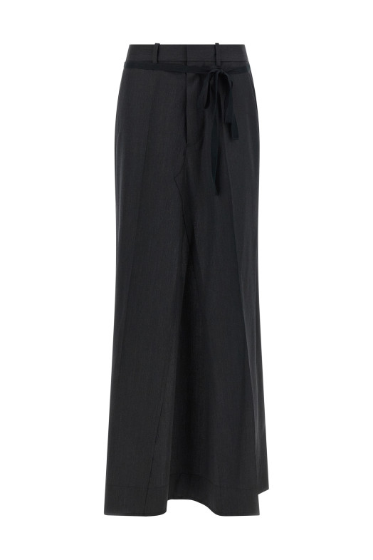 Raw cut hem skirt  Black
