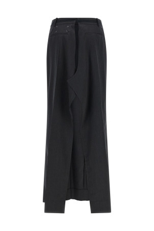 Raw cut hem skirt  Black