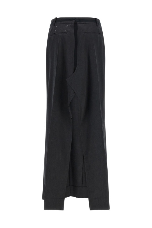Raw cut hem skirt  Black