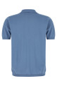 Open collar polo shirt BLUE