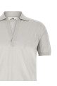 Open collar polo shirt Gray