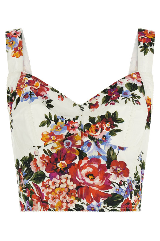 'Mazzo di fiori' print top Multicolor