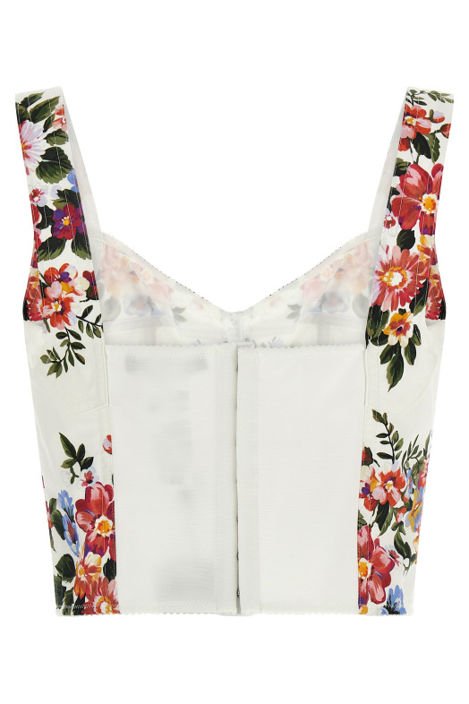 'Mazzo di fiori' print top Multicolor