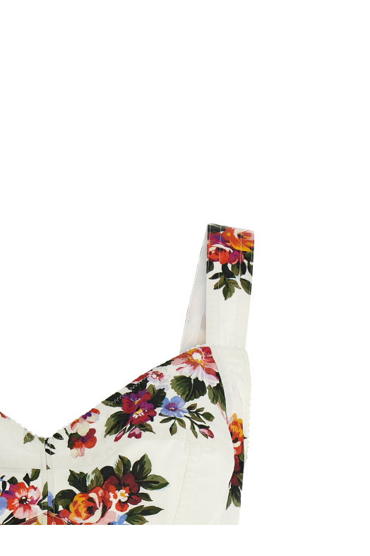 'Mazzo di fiori' print top Multicolor