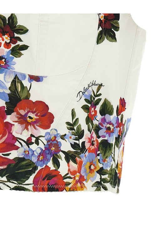 'Mazzo di fiori' print top Multicolor