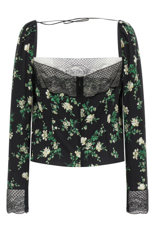 Топ із квітковим принтом, чорний DOLCE & GABBANA F7BQ1TFSA9GHX6BZ